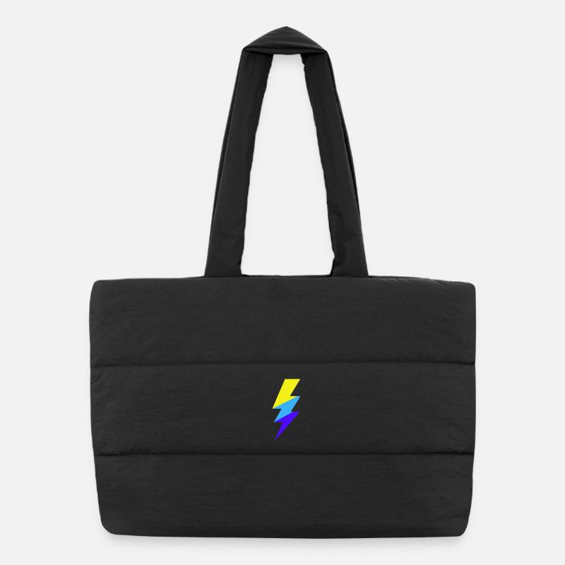 Faisceau néon tricolore Sac shopping matelassé