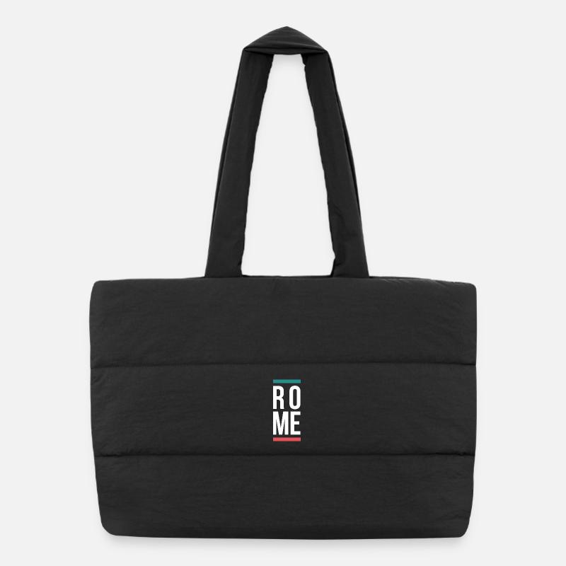 Conception typographique de Rome City Bold Sac shopping matelassé