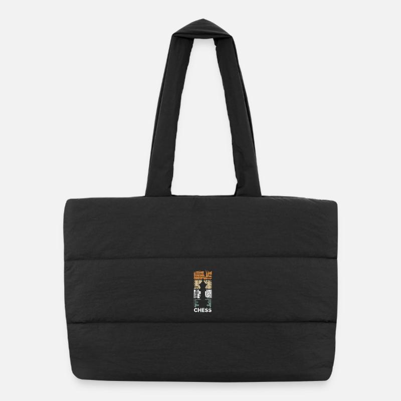 Chess Words Design – Typographie pour les fans d’échecs Sac shopping matelassé