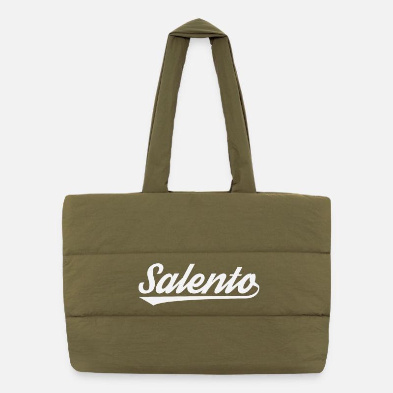Salento Coastal Script Puffer Shopping Bag