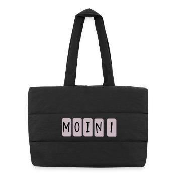 TASTATUR - SCHRIFTZUG MOIN - Puffer-Einkaufstasche - Schwarz - Vorne