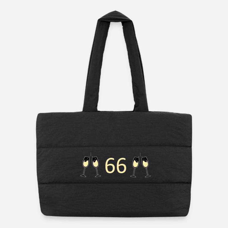 66e anniversaire 66 ans Jubilé 66 Numéro 66 Sac shopping matelassé