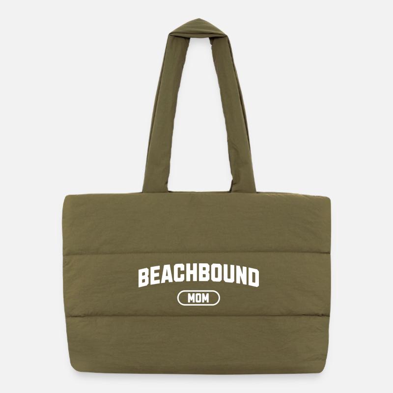 Maman à la plage Sac shopping matelassé