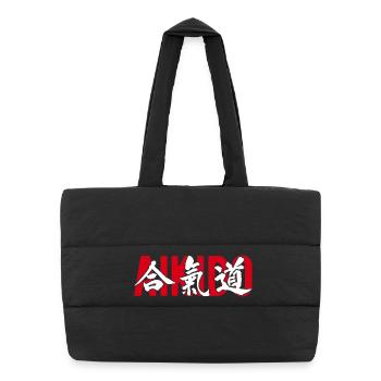 Aikido Martial Arts Gym Dojo Kanji Japan - Puffer Shopping Bag - black - Front