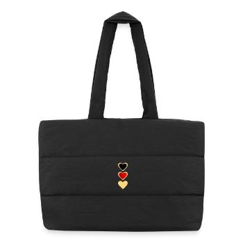 Allemagne - Équipe Heart - Sac shopping matelassé - noir - Devant