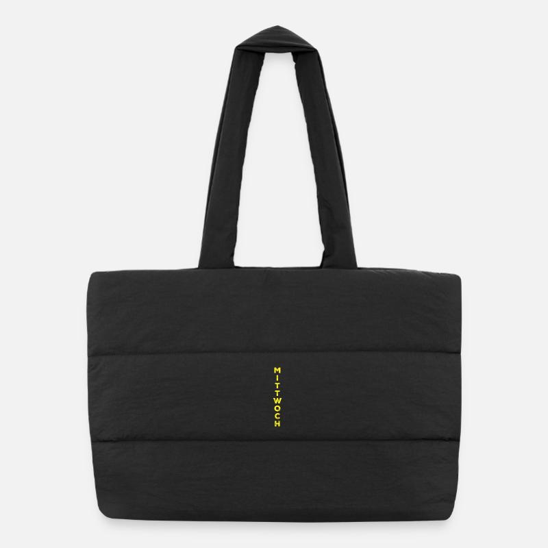 Wednesday - yellow Puffer Shopping Bag