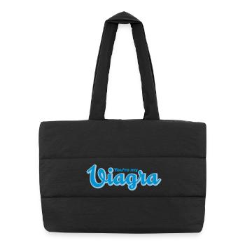 You are my Viagra | Du machst mich an - Sac shopping matelassé - noir - Devant