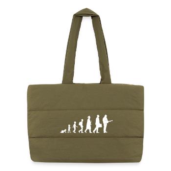 De l’enfant au guitariste - Sac shopping matelassé - safari green - Devant