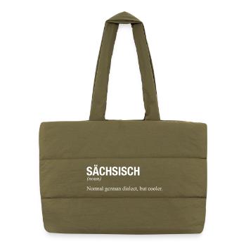 SAXON Saxe - Sac shopping matelassé - safari green - Devant