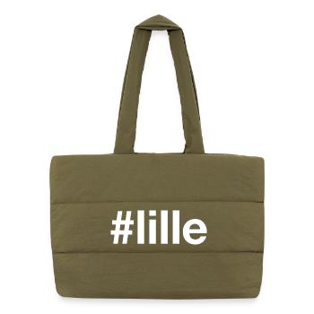LILLE Hashtag - Puffer Shopping Bag - safari green - Front