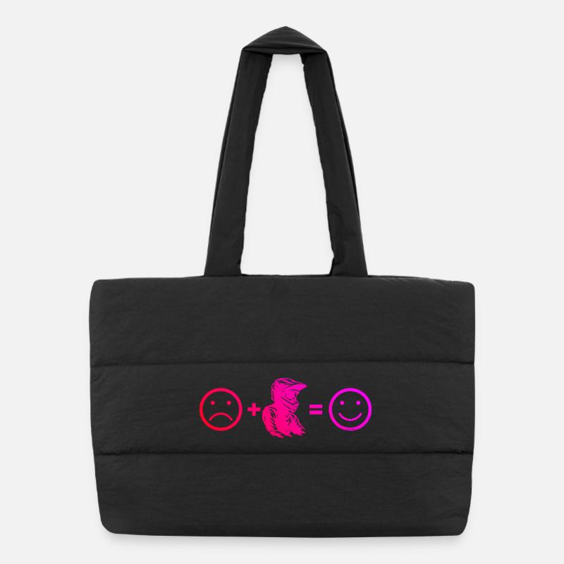 Motocross motif with recognition value Puffer Shopping Bag