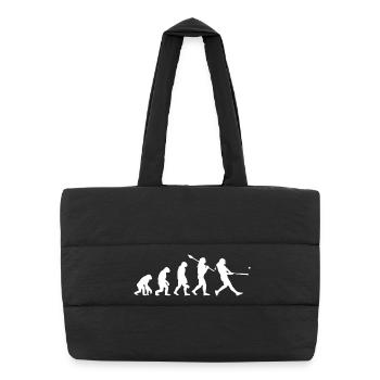 Entwicklung der Baseball-Softball-Silhouette des Mannes - Puffer-Einkaufstasche - Schwarz - Vorne