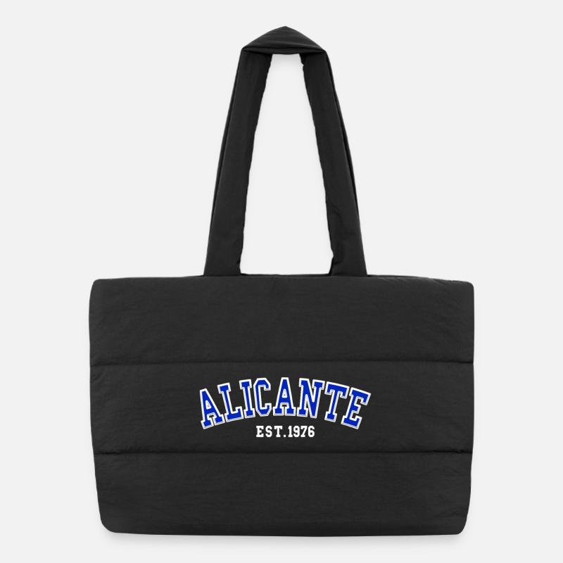 Alicante Est. 1976 - Puffer Shopping Bag - black