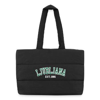 Ljubljana fondée en 1986 - Sac shopping matelassé - noir - Devant