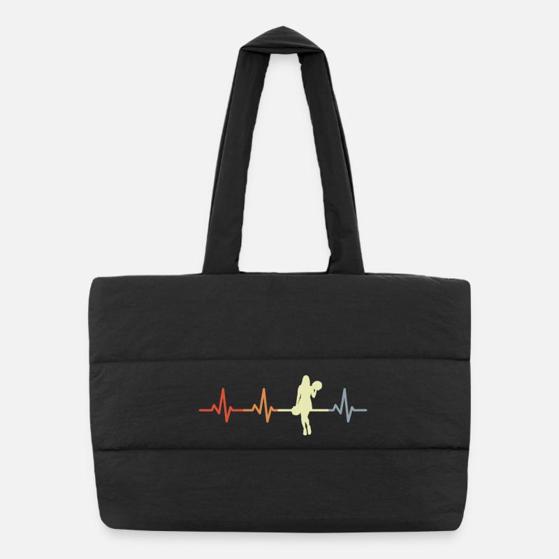 Cardiogramme de pom-pom girl Sac shopping matelassé