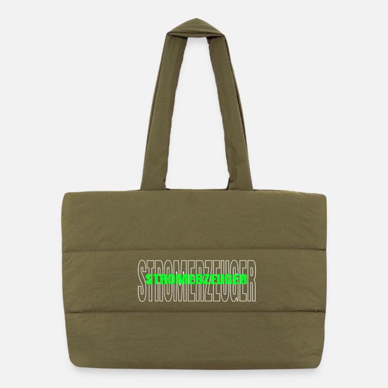 Production d’énergie durable Sac shopping matelassé