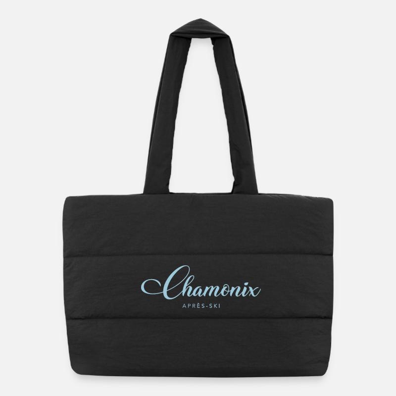 Chamonix Apres Ski - Puffer-Einkaufstasche - Schwarz
