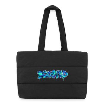 Motif de camouflage surélevé pour tournevis turbo - Sac shopping matelassé - noir - Devant