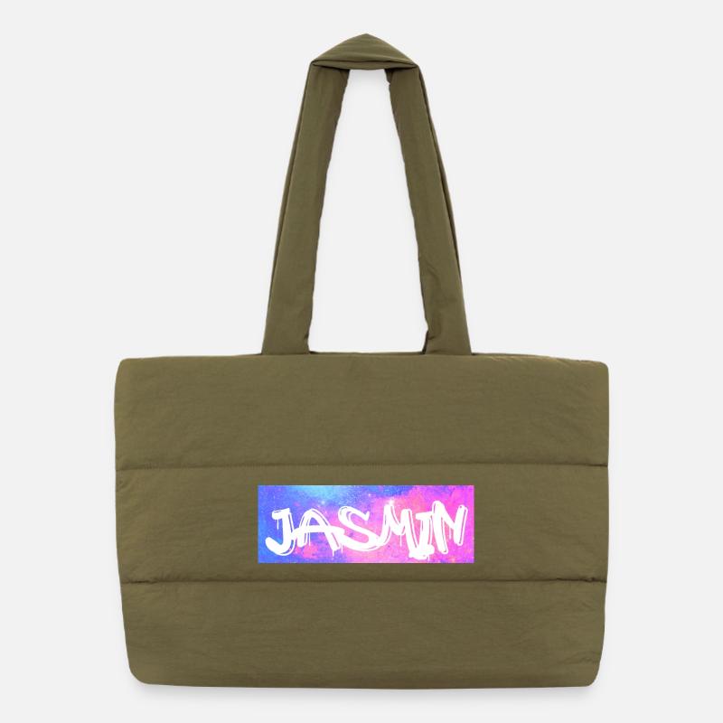 Jasmin Name Geschenk Geschenkidee Galaxie Puffer-Einkaufstasche