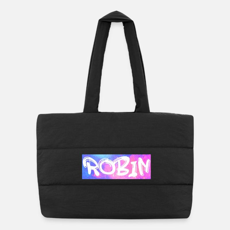 Robin Name Geschenk Geschenkidee Galaxie Puffer-Einkaufstasche