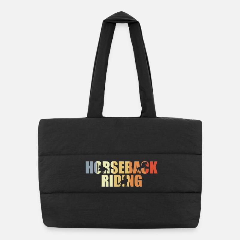 Vintage Reiten Puffer-Einkaufstasche