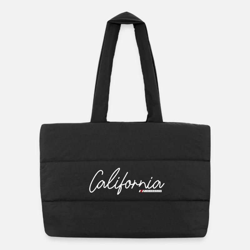 California Sunset in Pastel Colors Puffer Shopping Bag
