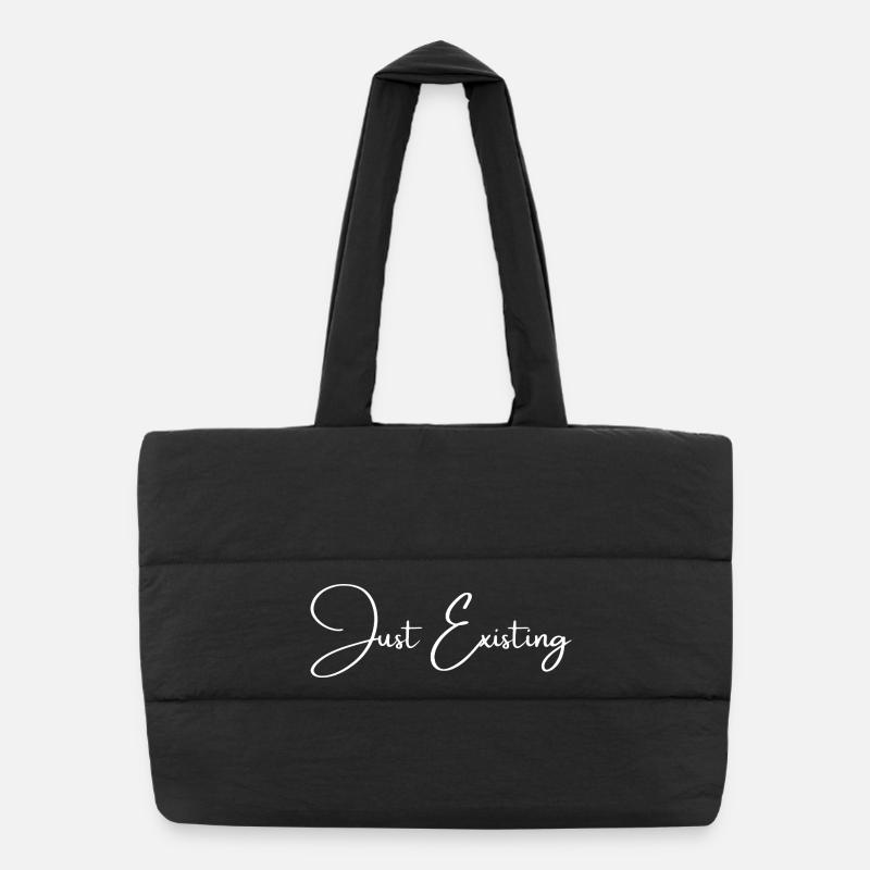 Just Existing | Greysoul Thoughts Puffer-Einkaufstasche
