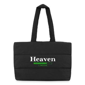 Heaven Loading - Christian - Puffer Shopping Bag - black - Front