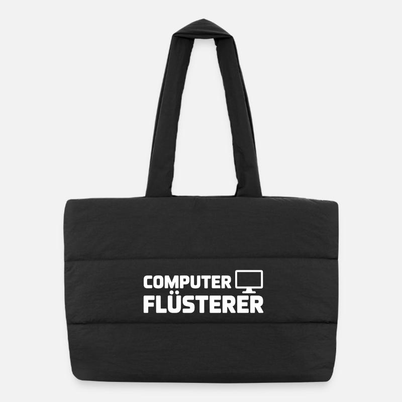Computer Whisperer Shirt Puffer Shopping Bag
