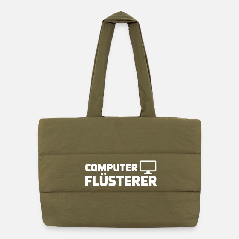 Computerflüsterer Shirt Puffer-Einkaufstasche