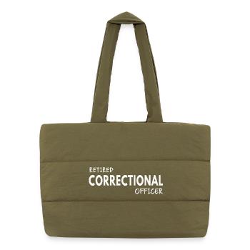 Retired Correctional Officer - Puffer Shopping Bag - safari green - Front