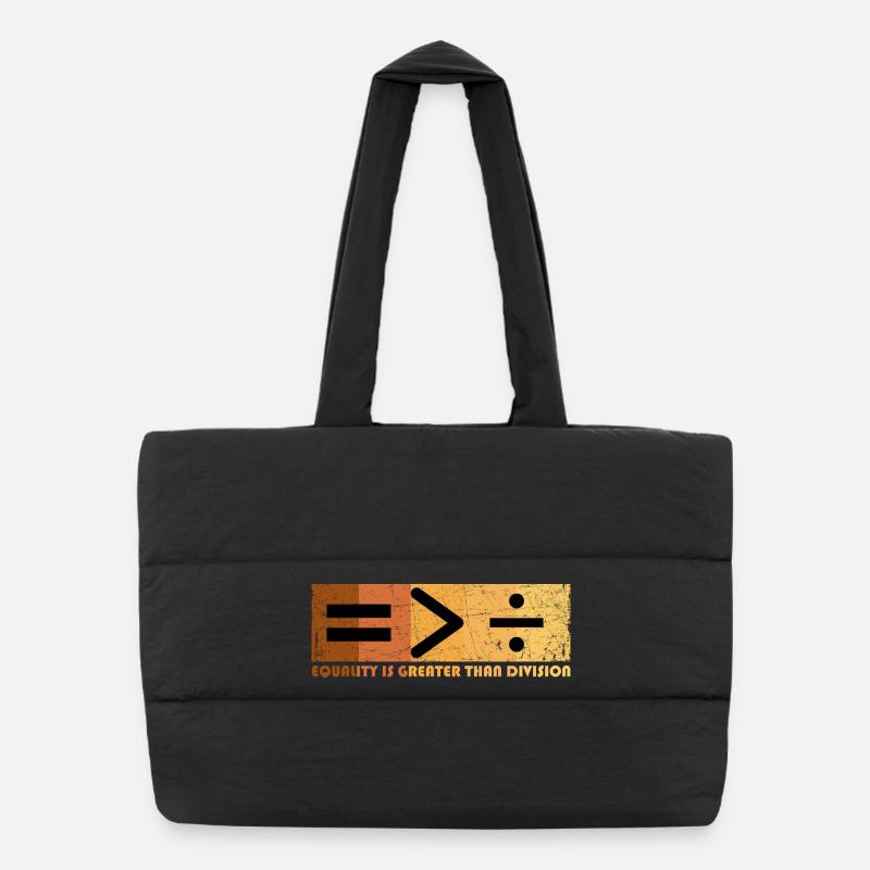 Equality Is Greater Than Division Black History Puffer-Einkaufstasche