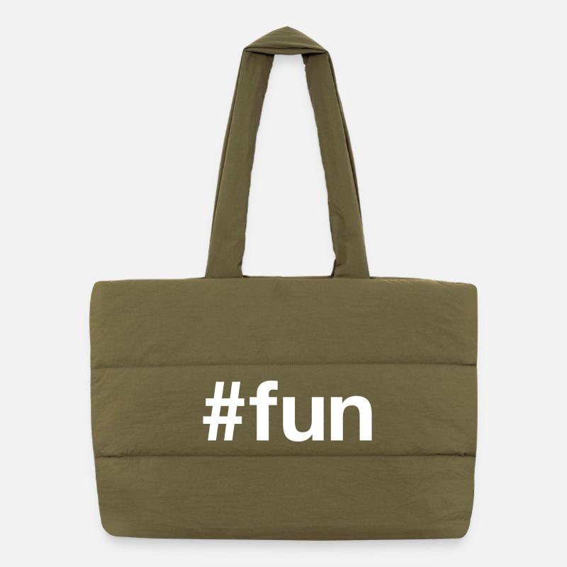 FUN Spass Hashtag Puffer Shopping Bag