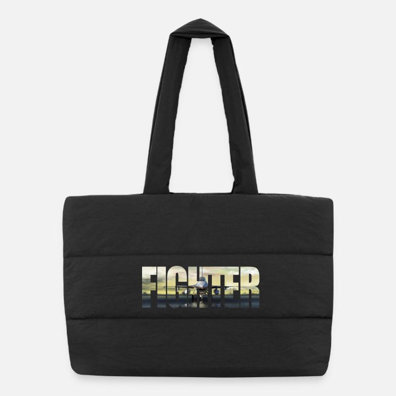 Chasseur F-16 Fighting Falcon Sac shopping matelassé