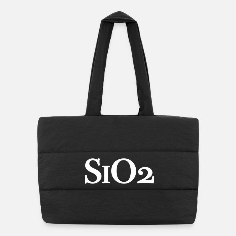 SiO2 - Quartz Chemical Formula Silicon Dioxide Puffer Shopping Bag