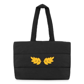 Lorbeerkranz Gold - Puffer Shopping Bag - black - Front