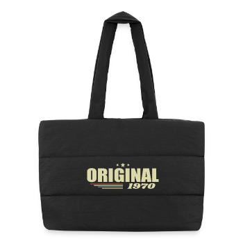 55th Birthday 55th Anniversary Original 1970 - Puffer Shopping Bag - black - Front