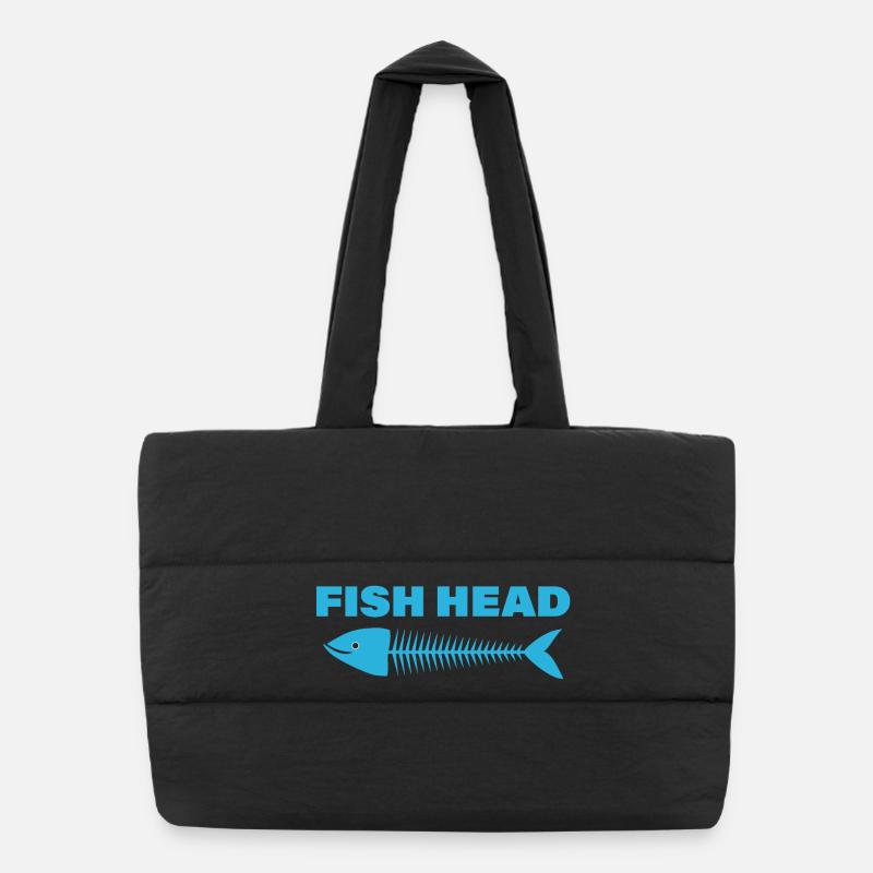 tête de poisson Sac shopping matelassé