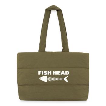 FISH HEAD - Puffer-Einkaufstasche - safari Green - Vorne