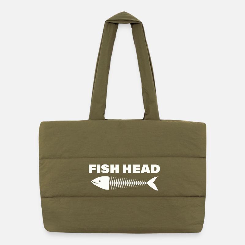 tête de poisson Sac shopping matelassé
