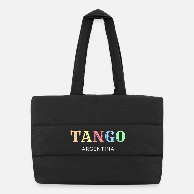 Tango Argentina - Puffer Shopping Bag - black