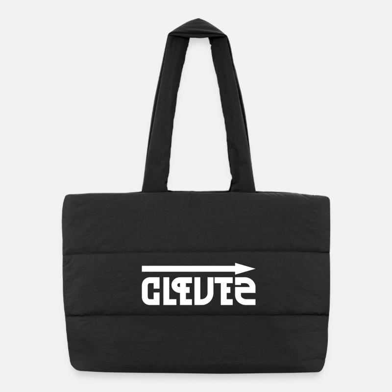 Clever & Stupid – contrasts reflected in a funny way Puffer Shopping Bag