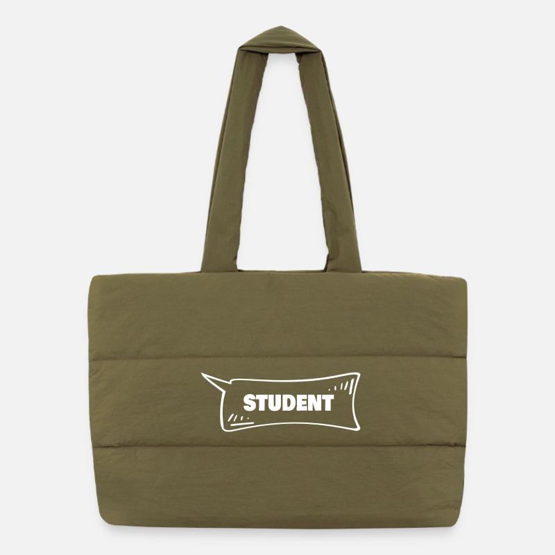Speech Bubble Student Puffer Shopping Bag