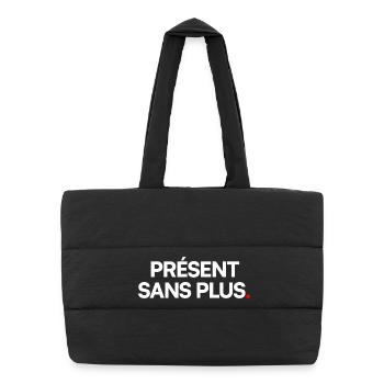 Présent sans plus - Sac shopping matelassé - noir - Devant