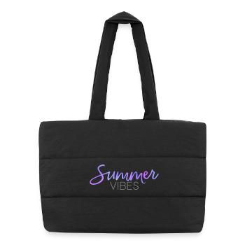 Summer Vibes - Puffer Shopping Bag - black - Front