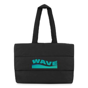 VAGUE - Sac shopping matelassé - noir - Devant