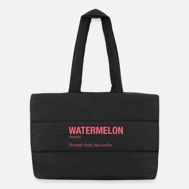 WATERMELON Wassermelone Puffer Shopping Bag