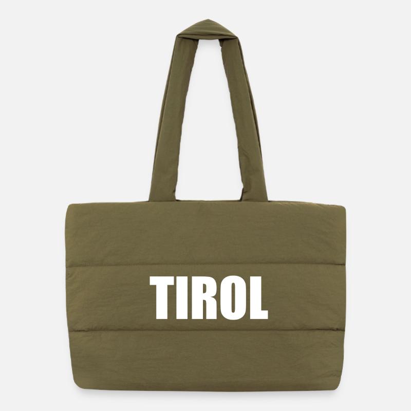 TIROL logo white Puffer Shopping Bag