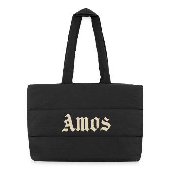 Lettrage gothique d’Amos - Sac shopping matelassé - noir - Devant