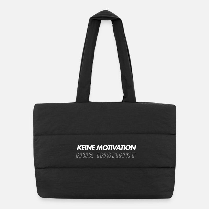 No motivation, only instinct Puffer Shopping Bag